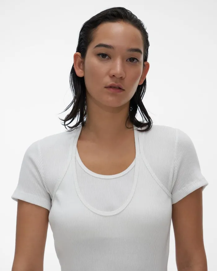 TShirts and Sweatshirts Women Helmut Lang Halter Tee Chalk White