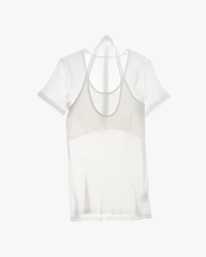 TShirts and Sweatshirts Women Helmut Lang Halter Tee Chalk White