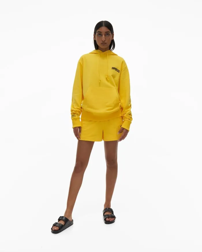 TShirts and Sweatshirts Women Helmut Lang Impress Hoodie Laser Yellow