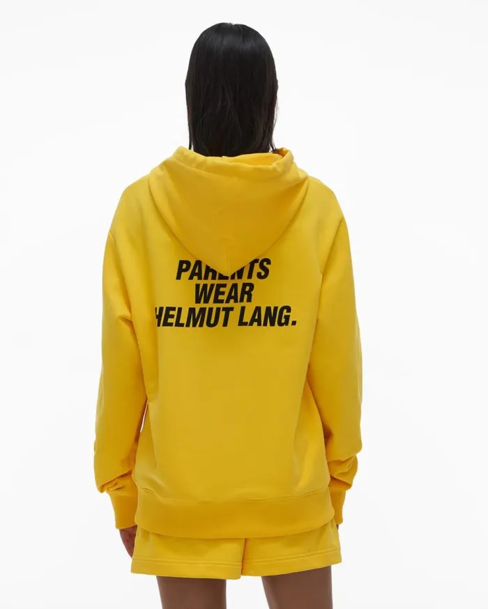 TShirts and Sweatshirts Women Helmut Lang Impress Hoodie Laser Yellow