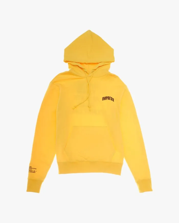 TShirts and Sweatshirts Women Helmut Lang Impress Hoodie Laser Yellow