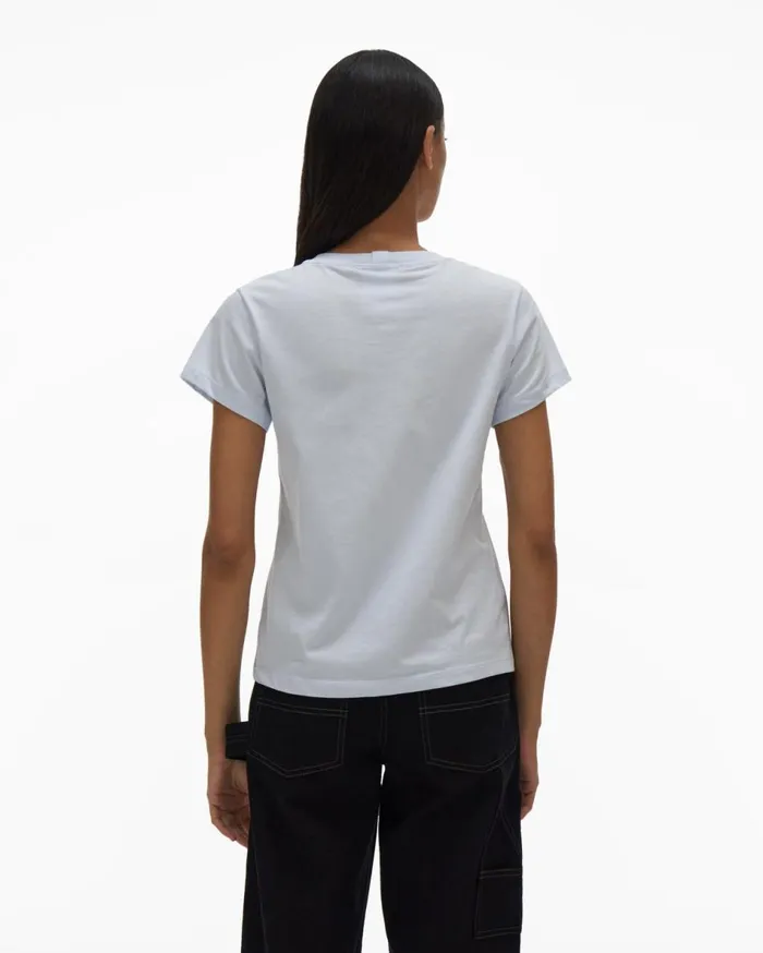 TShirts and Sweatshirts Women Helmut Lang Logo Baby Tee Cyber Blue
