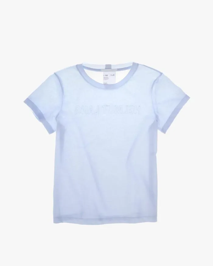 TShirts and Sweatshirts Women Helmut Lang Logo Baby Tee Cyber Blue