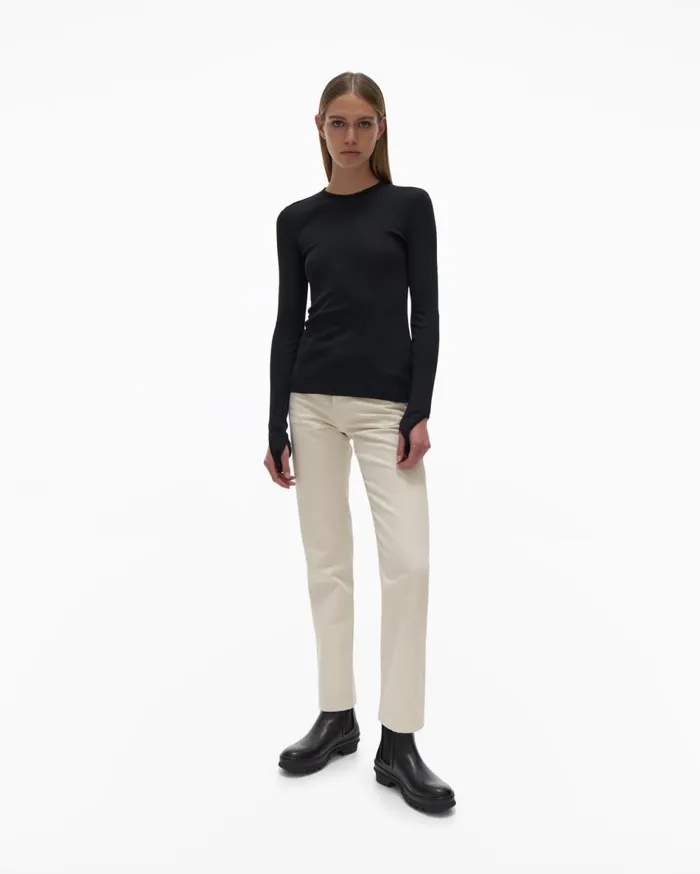 TShirts and Sweatshirts Women Helmut Lang Open Back Top Basalt Black