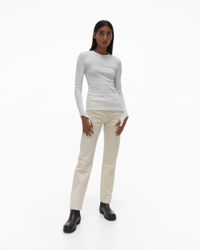 TShirts and Sweatshirts Women Helmut Lang Open Back Top Chalk White