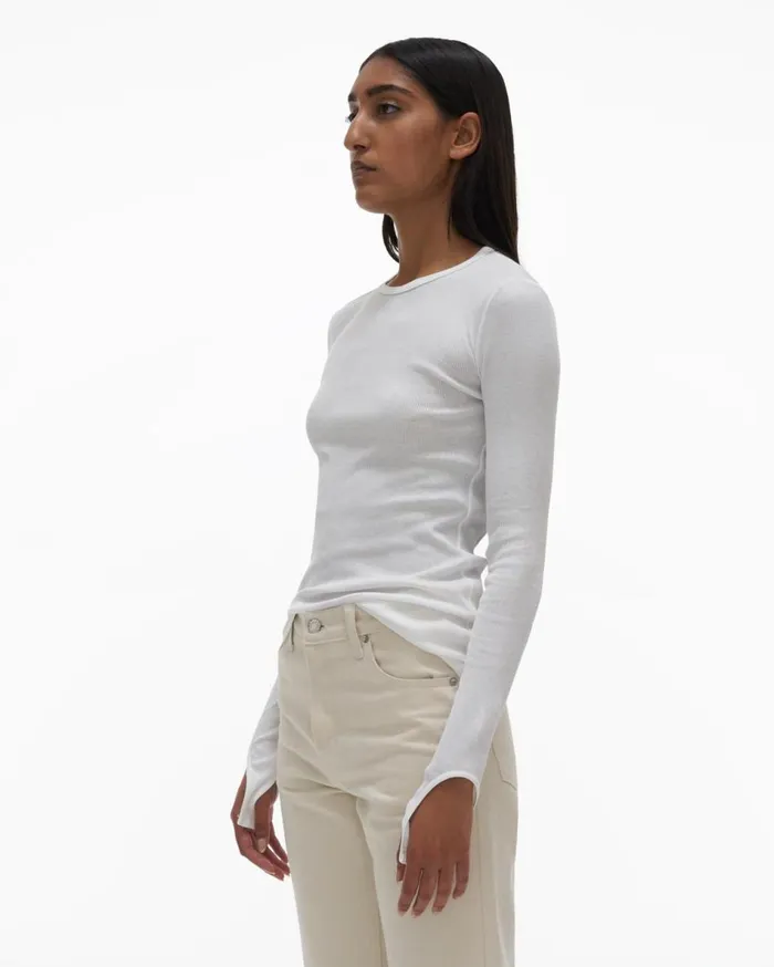 TShirts and Sweatshirts Women Helmut Lang Open Back Top Chalk White