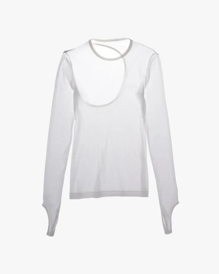 TShirts and Sweatshirts Women Helmut Lang Open Back Top Chalk White