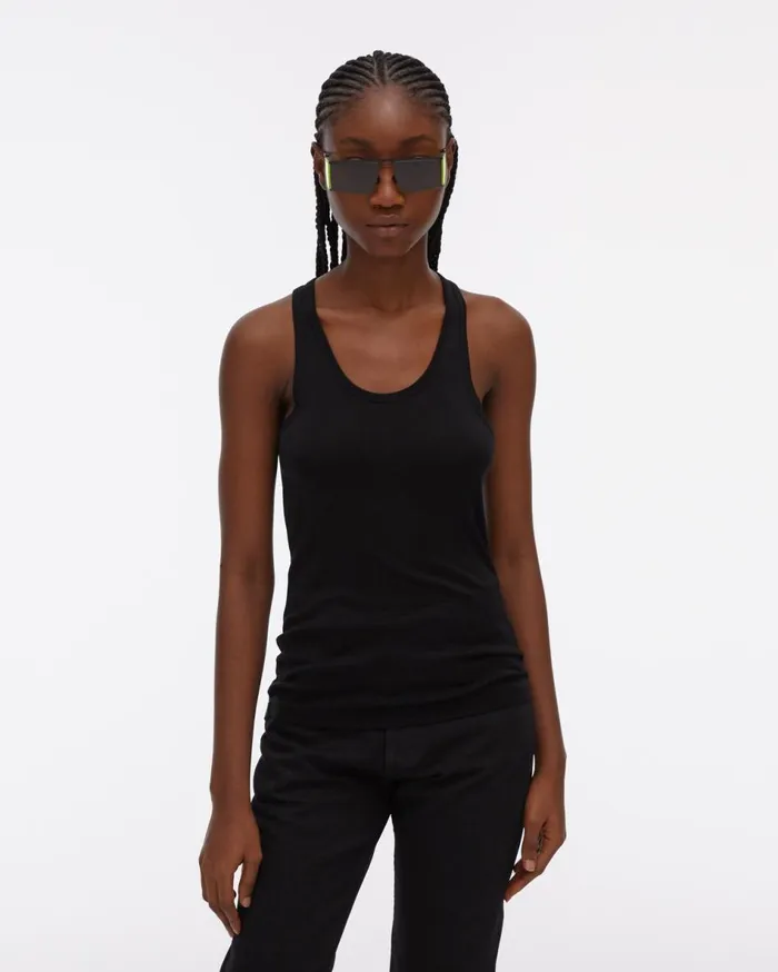 TShirts and Sweatshirts Women Helmut Lang Silk Rib Tank Onyx