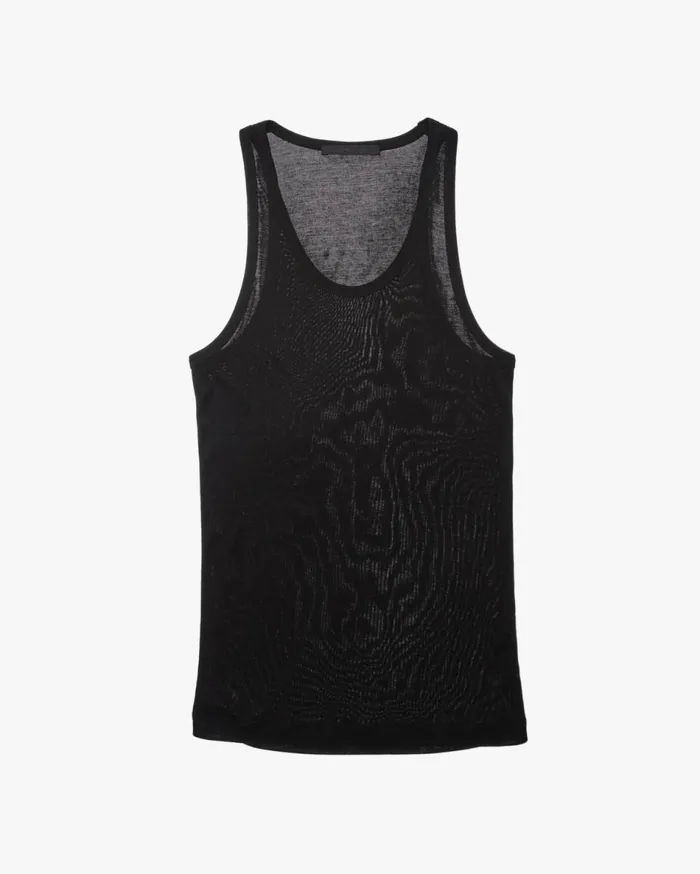 TShirts and Sweatshirts Women Helmut Lang Silk Rib Tank Onyx