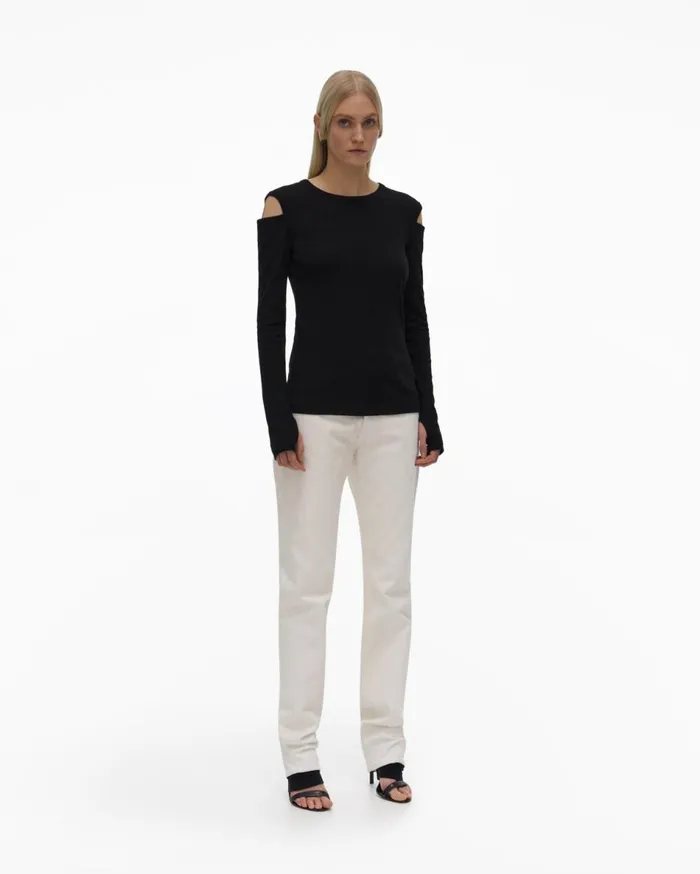 TShirts and Sweatshirts Women Helmut Lang Slash Tee Black