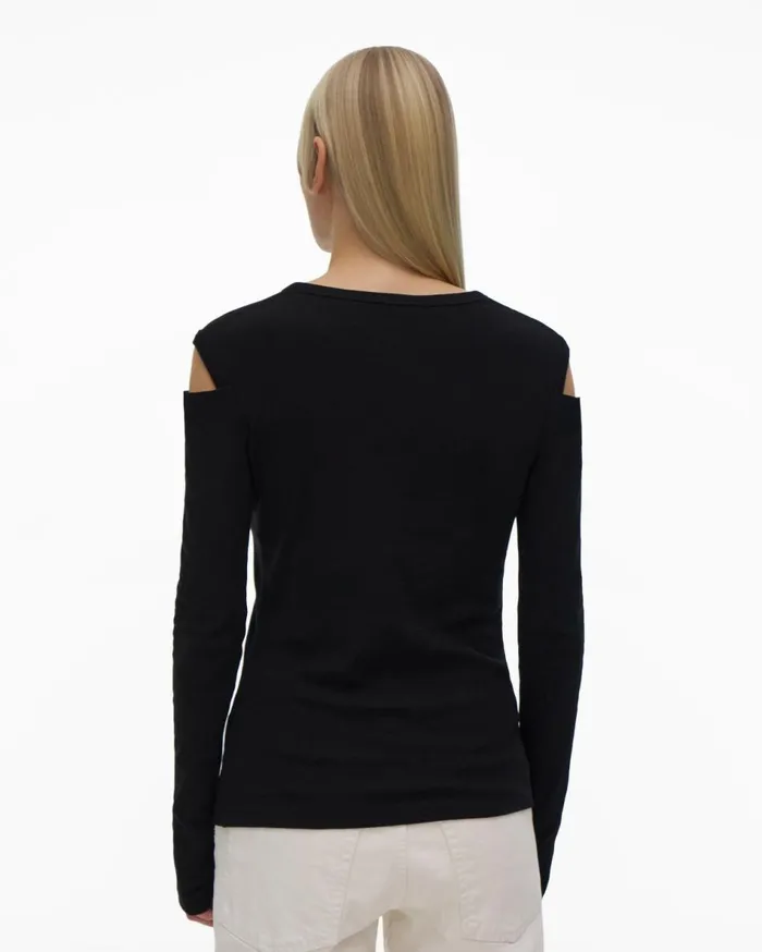 TShirts and Sweatshirts Women Helmut Lang Slash Tee Black