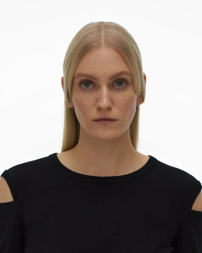 TShirts and Sweatshirts Women Helmut Lang Slash Tee Black