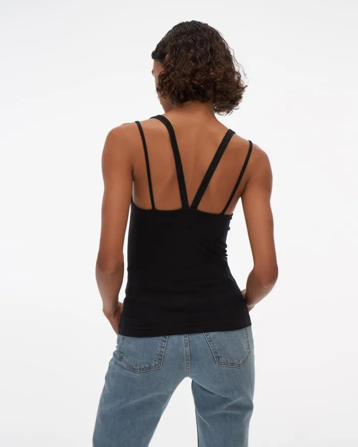 TShirts and Sweatshirts Women Helmut Lang Strap Tank Black