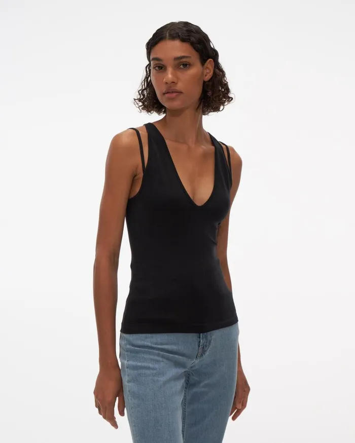 TShirts and Sweatshirts Women Helmut Lang Strap Tank Black