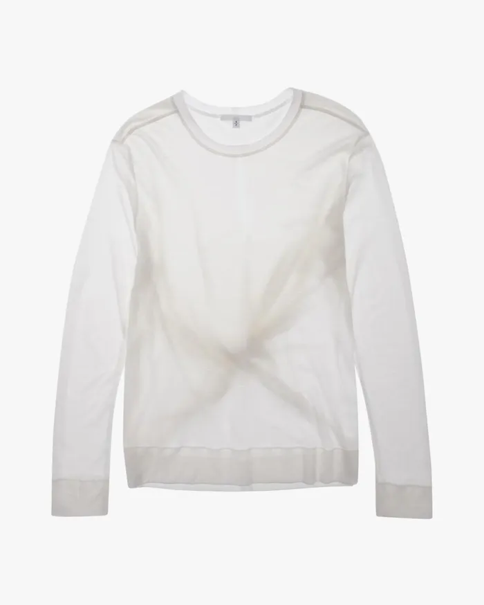 TShirts and Sweatshirts Women Helmut Lang Twist Back Jersey Longsleeved Top Dove