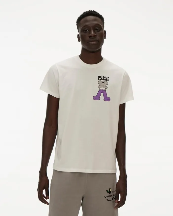 TShirts Men Helmut Lang Helmut Land Small Mascot Standard Tee Chalk White