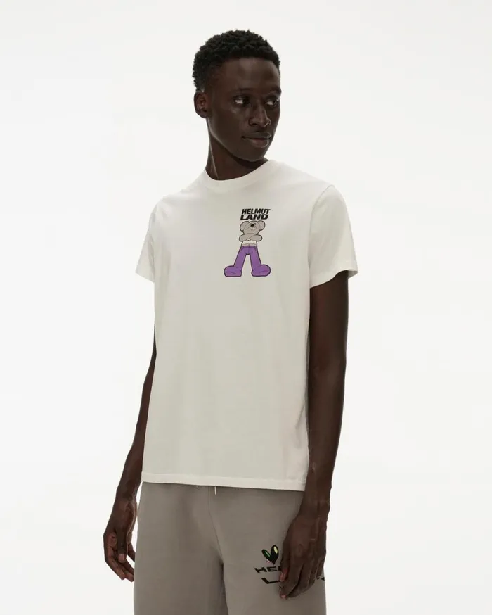 TShirts Men Helmut Lang Helmut Land Small Mascot Standard Tee Chalk White