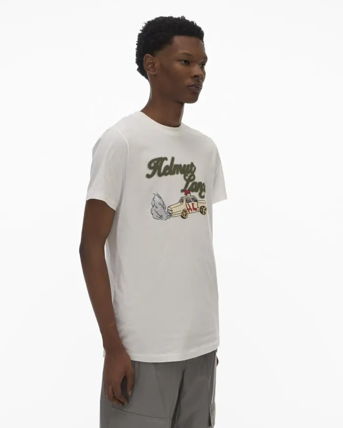 TShirts Men Helmut Lang HL Taxi Tee Powdered Ecru