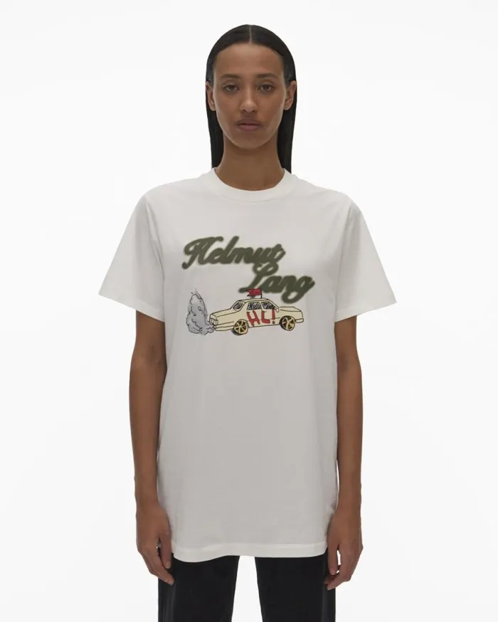 TShirts Men Helmut Lang HL Taxi Tee Powdered Ecru