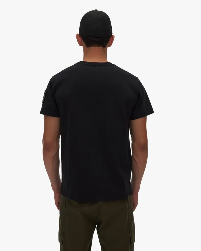TShirts Men Helmut Lang Patch Tee Basalt Black