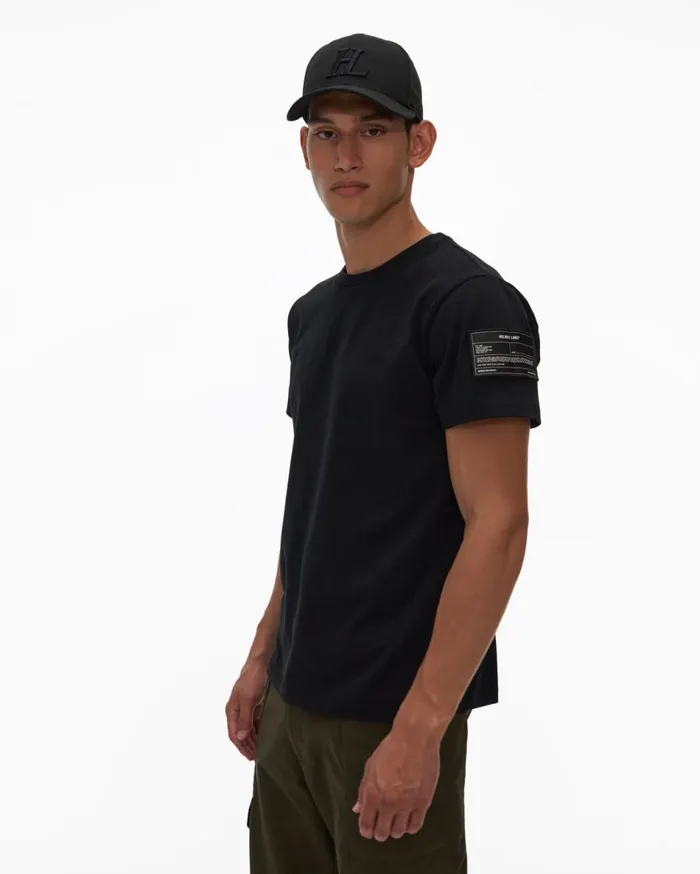 TShirts Men Helmut Lang Patch Tee Basalt Black