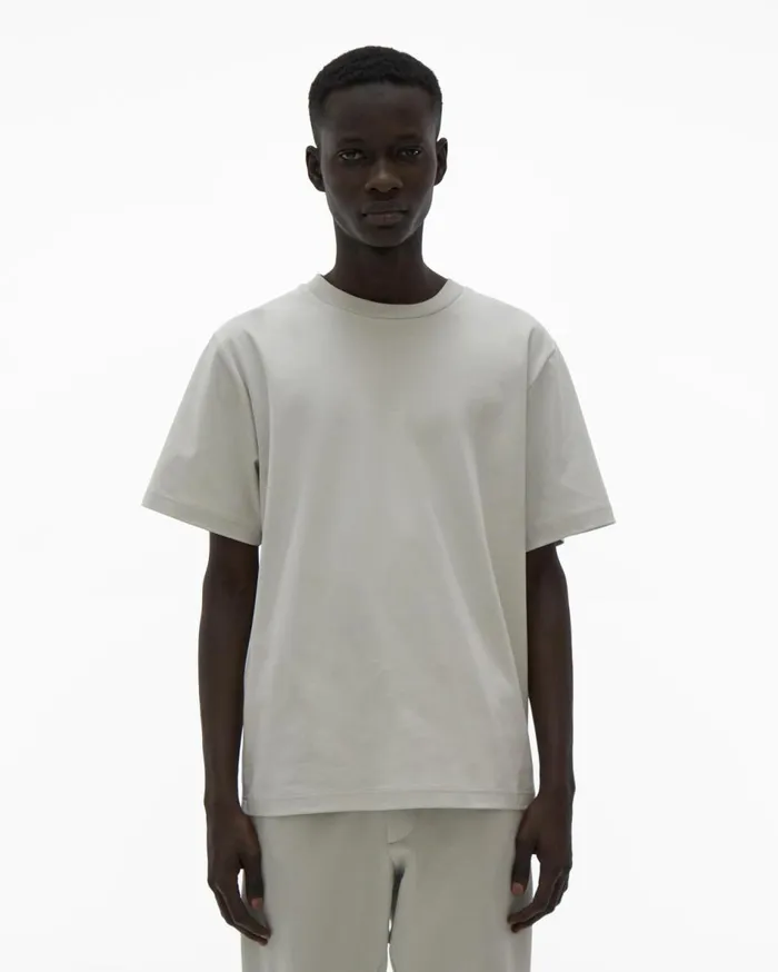 TShirts Men Helmut Lang Piped Logo Tee Smoke
