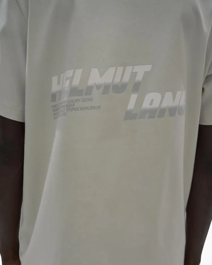 TShirts Men Helmut Lang Piped Logo Tee Smoke