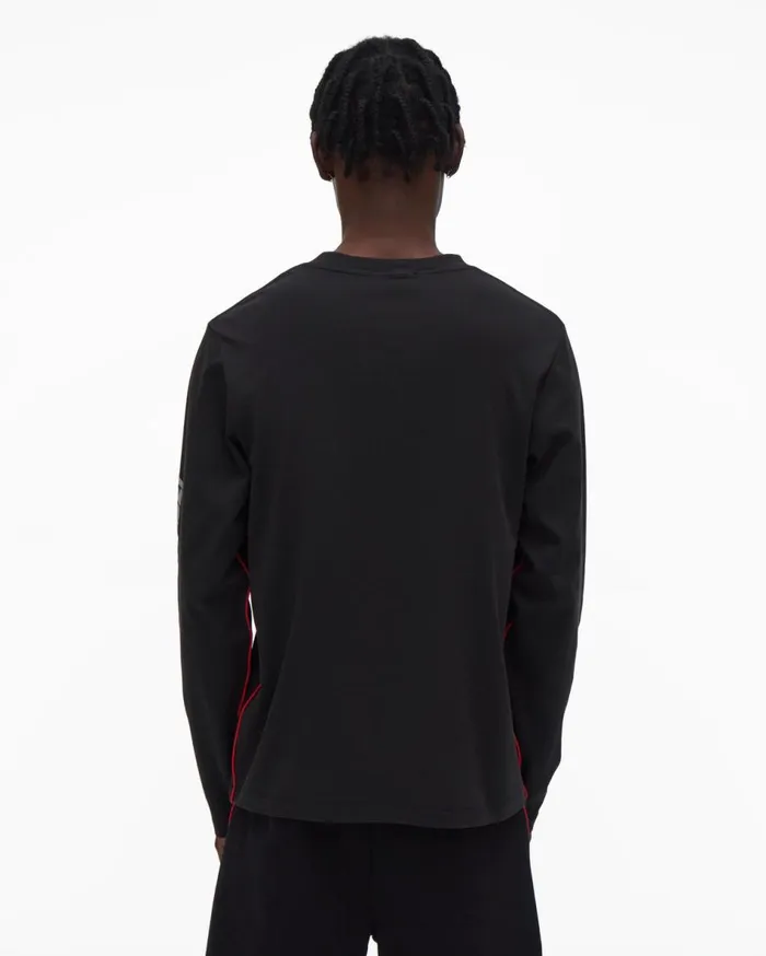 TShirts Men Helmut Lang Piped Tee Black