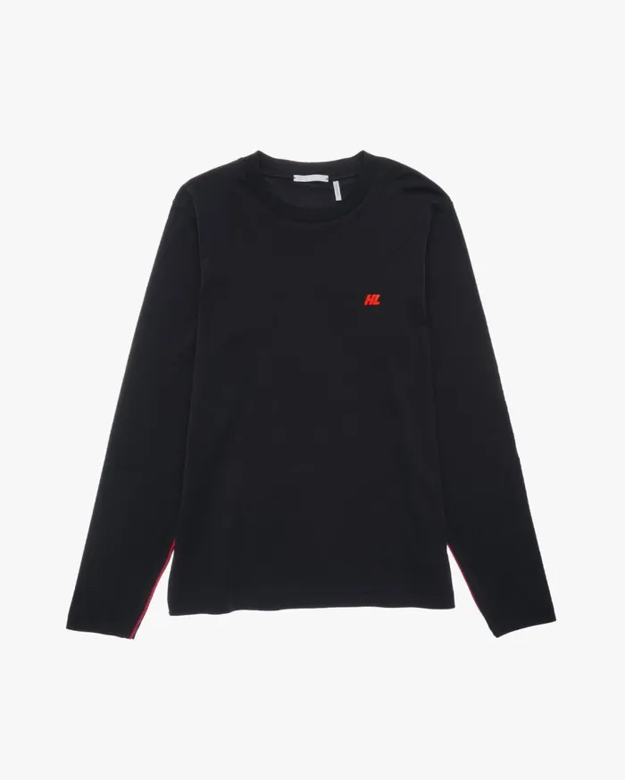 TShirts Men Helmut Lang Piped Tee Black