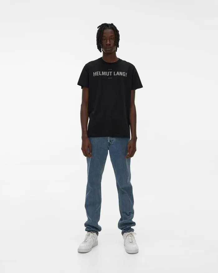 TShirts Men Helmut Lang Reflect Standard Tee Basalt Black