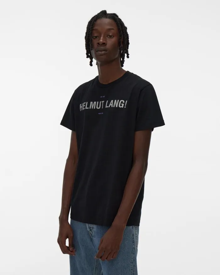 TShirts Men Helmut Lang Reflect Standard Tee Basalt Black