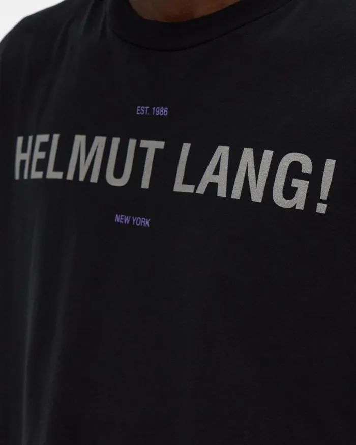 TShirts Men Helmut Lang Reflect Standard Tee Basalt Black