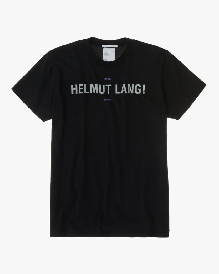TShirts Men Helmut Lang Reflect Standard Tee Basalt Black