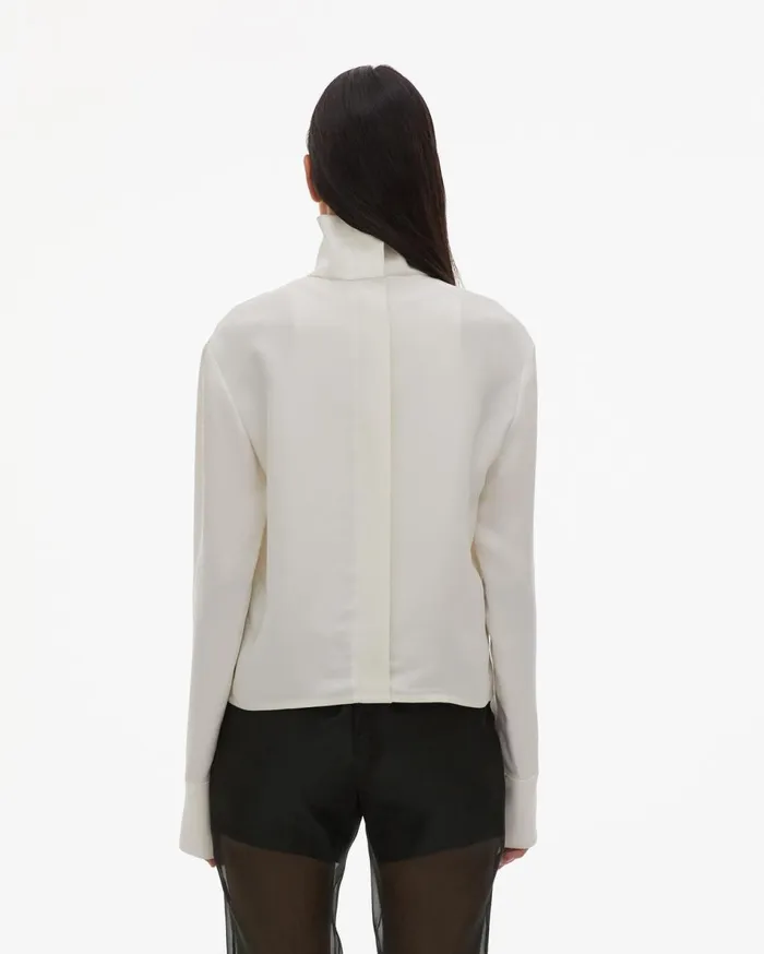 Tops Women Helmut Lang Cady High Neck Top Ivory