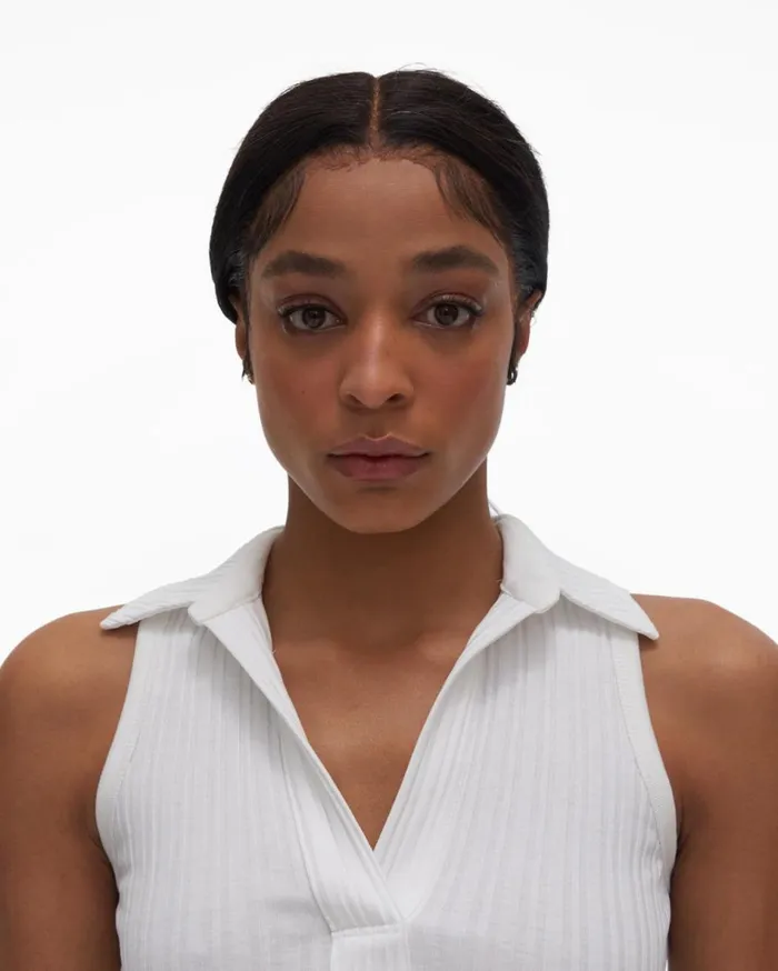 Tops Women Helmut Lang Cropped Polo White