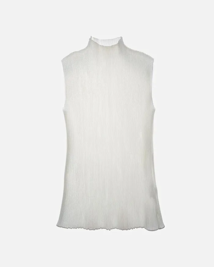 Tops Women Helmut Lang Pleated Pearl Lurex Top Pearl