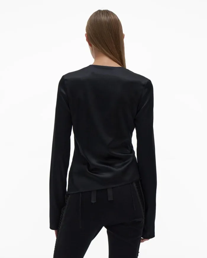 Tops Women Helmut Lang Ruched Top Black