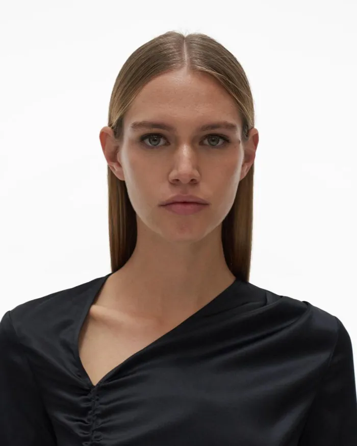 Tops Women Helmut Lang Ruched Top Black