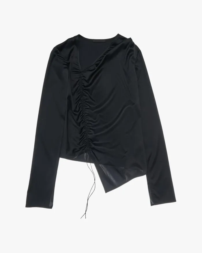 Tops Women Helmut Lang Ruched Top Black