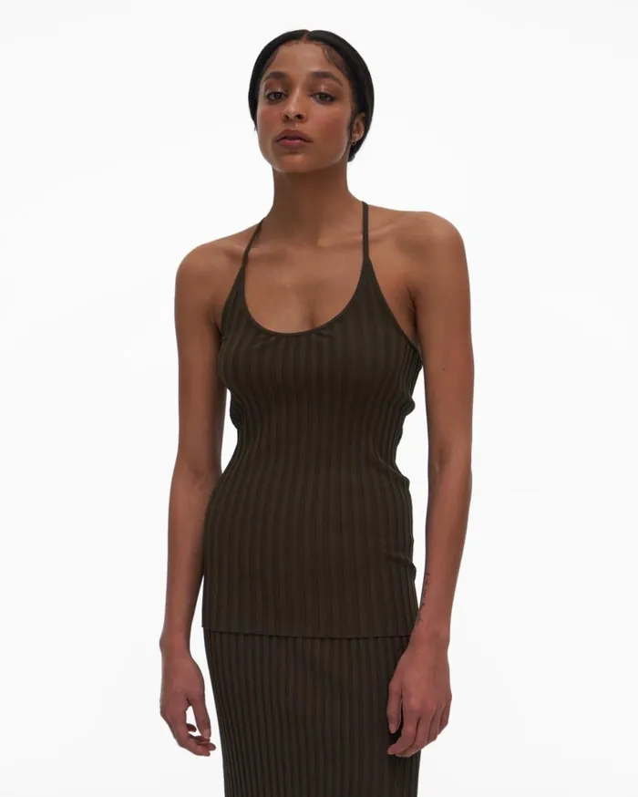 Tops Women Helmut Lang Slash Tank Light Sage