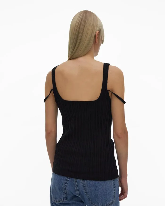 Tops Women Helmut Lang SquareNeck Tank Black