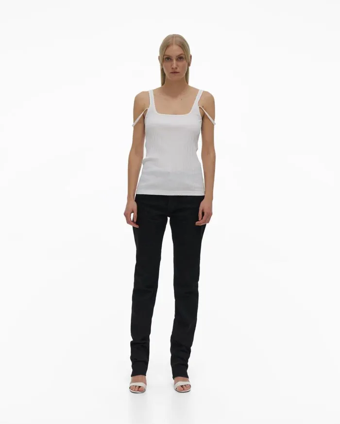 Tops Women Helmut Lang SquareNeck Tank White