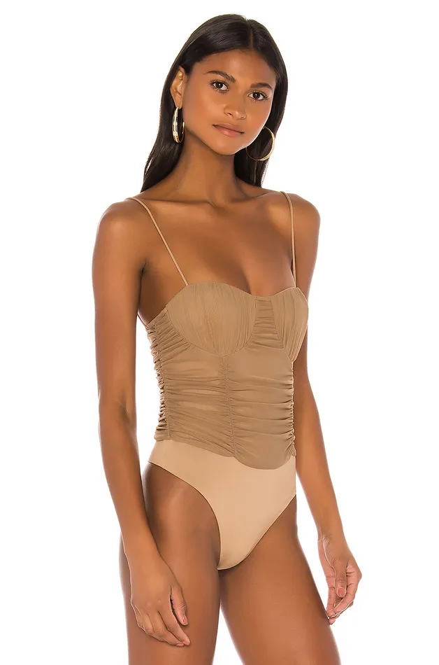 Tops Women Lovers and Friends Albany Bodysuit Taupe Brown Tops Women Lovers and Friends Albany Bodysuit Taupe Brown