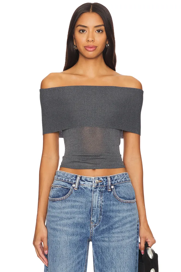 Tops Women Lovers and Friends Anita Top Charcoal Grey