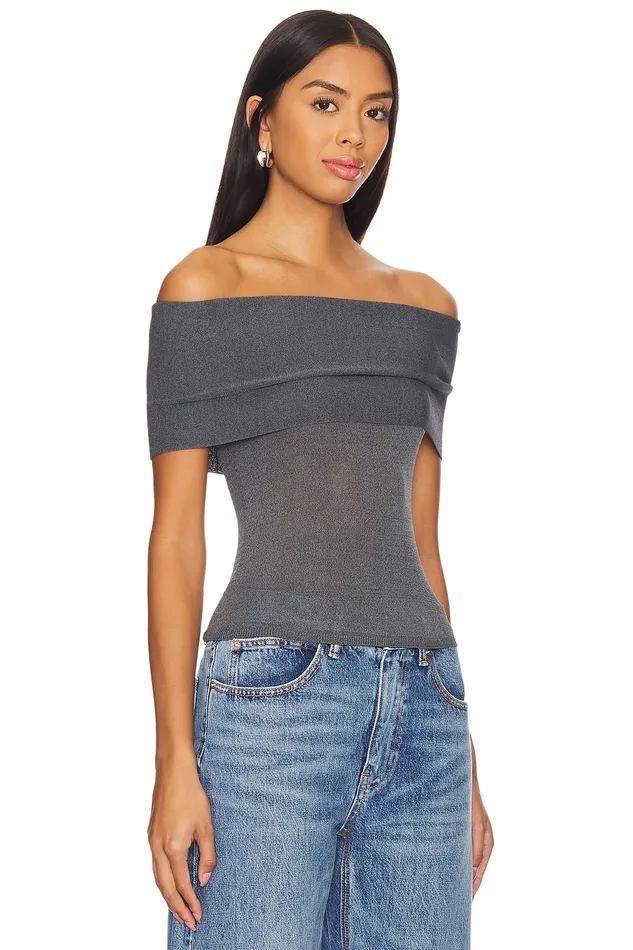 Tops Women Lovers and Friends Anita Top Charcoal Grey