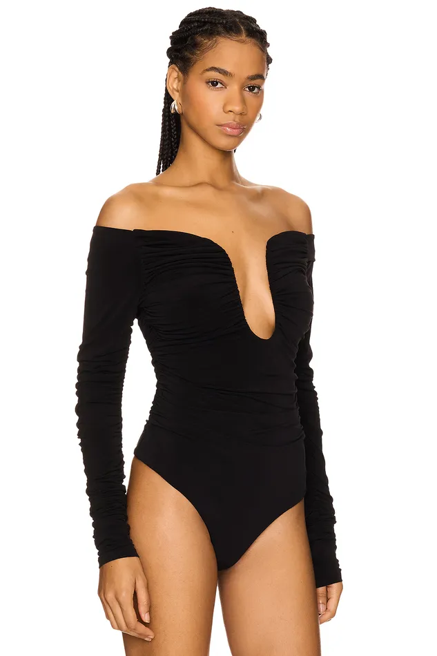 Tops Women Lovers and Friends Ari Bodysuit Black Tops Women Lovers and Friends Ari Bodysuit Black
