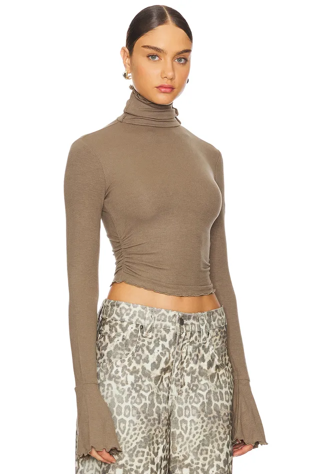 Tops Women Lovers and Friends Belen Top Dark Taupe Tops Women Lovers and Friends Belen Top Dark Taupe