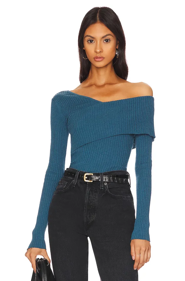 Tops Women Lovers and Friends Booker Sweater Dark Teal