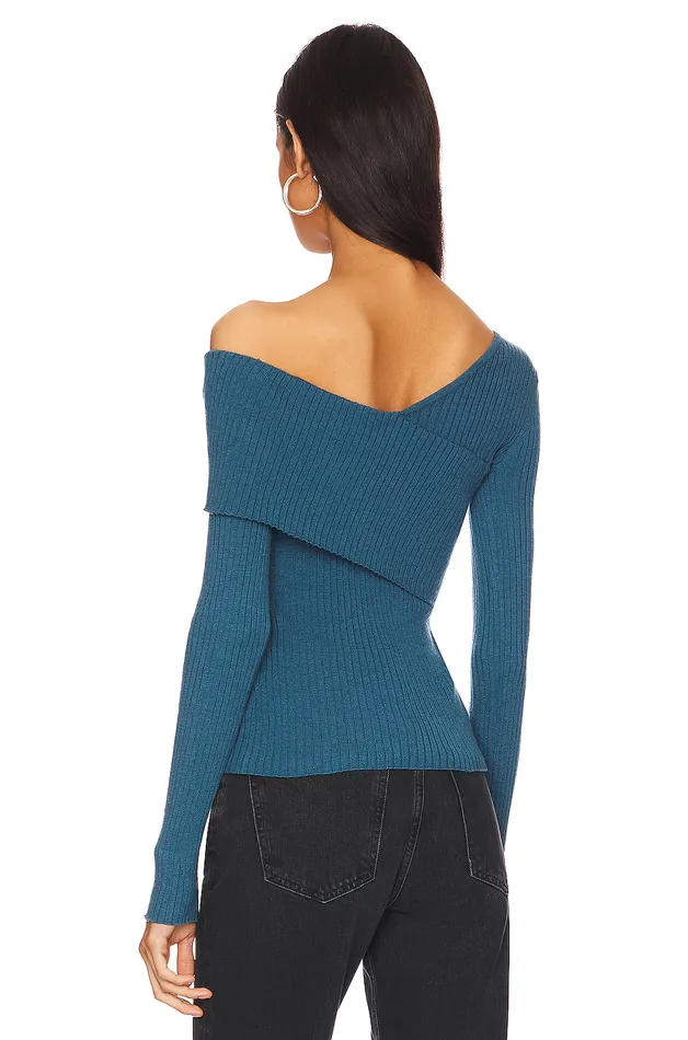 Tops Women Lovers and Friends Booker Sweater Dark Teal Tops Women Lovers and Friends Booker Sweater Dark Teal
