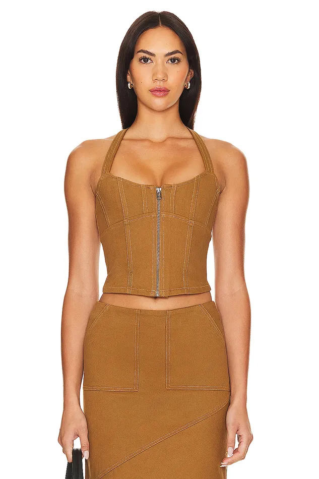 Tops Women Lovers and Friends Cal Bustier Khaki